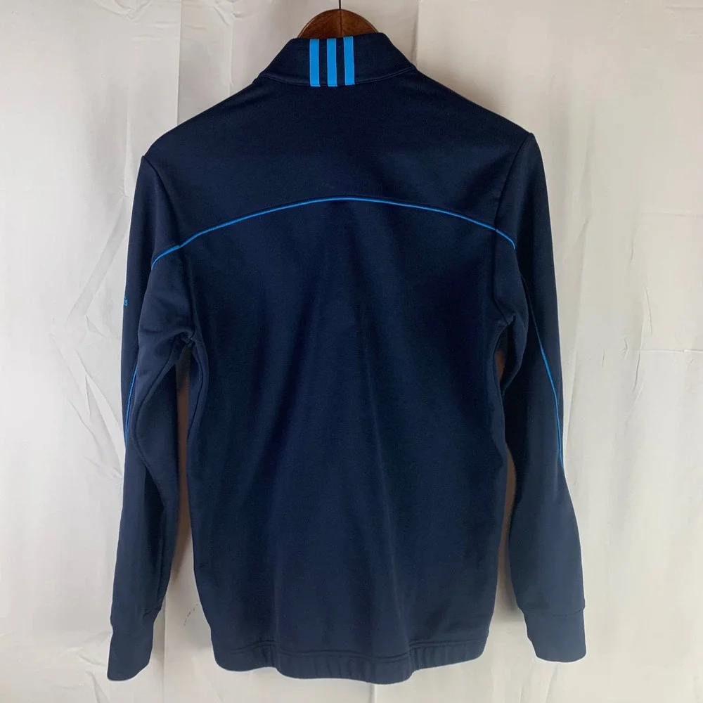 Adidas Kansas City‎ Sporting Pullover Men Small Navy Blue Climalite 1/4 Zip MLS